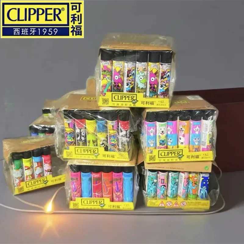Clipper Lighter Grinding Wheel Mini LighterButane Flashlight Lighter (24pcs) Mens Small Tools Cool Gift Cigarette AccessoriesC250305