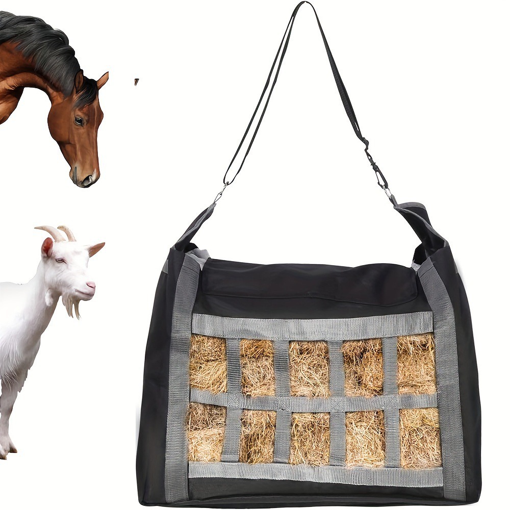 Feeding Bags Hangable Horse Feed Bags Large Capacity Oxford Fabric Hay Bags Convenient Portable Hay Net Sheep