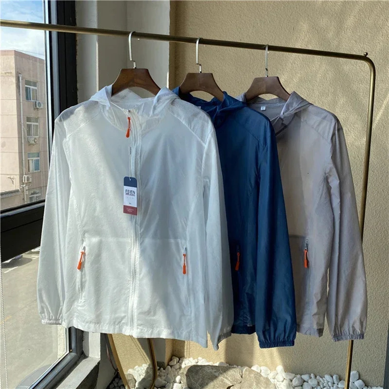 Men Women Ultrathin Ultralight Clear Quick Dry Sun-Protective Breathable Camping Running Beach Jacket Skin Coat Windbreaker 250304