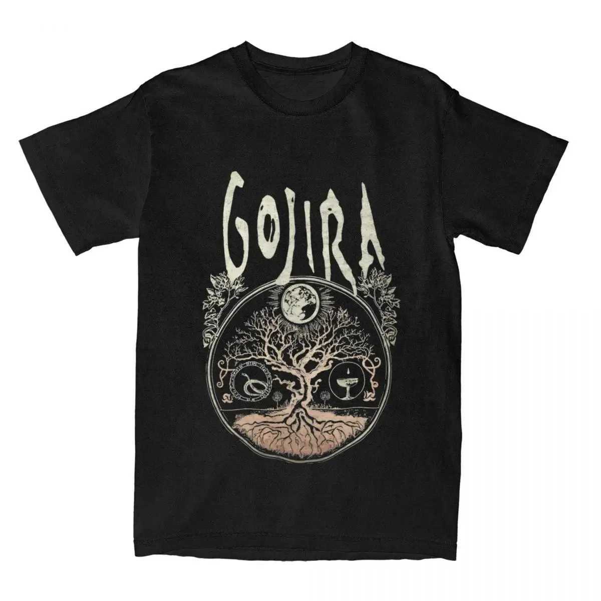 2024 Mens Gojiras Rock Metal Band Printed T-shirt Loose Comfortable Clothing Vintage Short Sleeve Crew Neck Mens T-shirtT250305