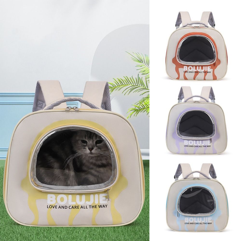 Portable Cat Bag Foldable Breathable Pet Carrier Backpack with Window Large Space Space Capsule Pet Bag