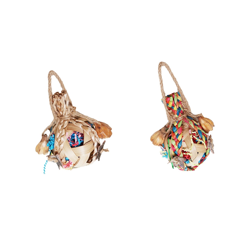 Chew Toy Ball Cage Bite Hanging Training Bird Chewing Toy For Macaws Budgies Finches Cockatoos B