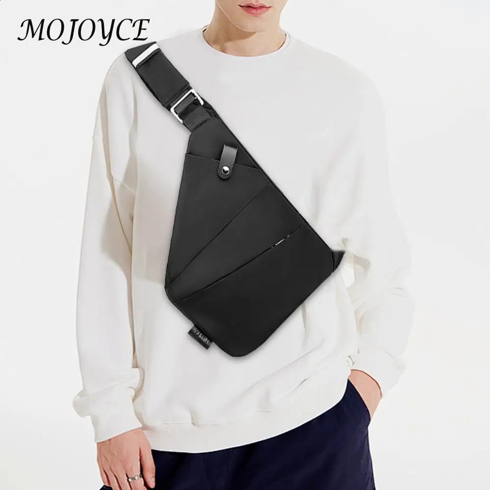 Mens Fashion Chest Bag Travel Crossbody Adjustable Strap Simple Sling Anti Theft Ergonomic Mini Shoulder 250227