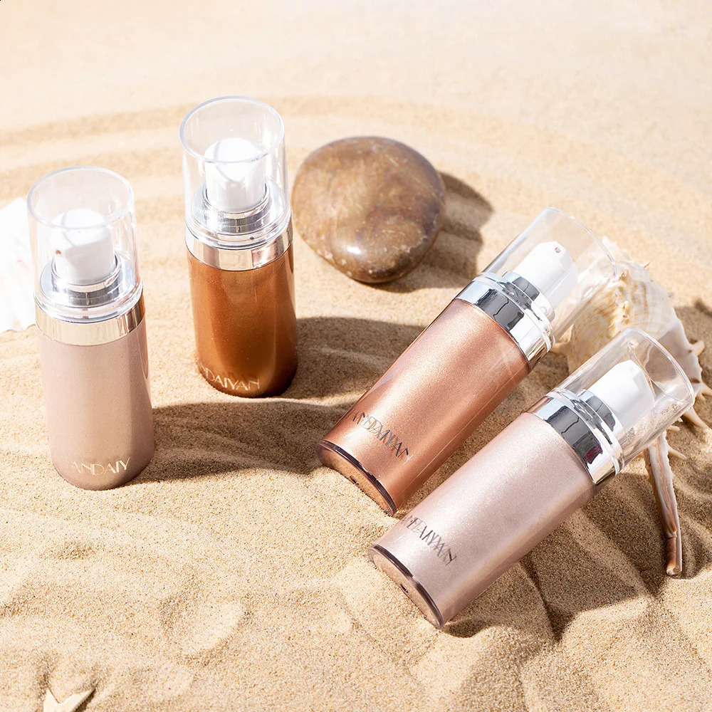 4 Colors Shimmer Spray Highlighter Face Contouring Brighten Body Bronzer Glitter Liquid Highlight Makeup Cosmetic 250219