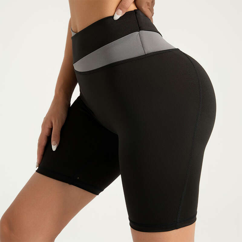 Summer Colored Leisure Sports Fitness Shorts, High Elastic Nude Yoga Clothing Shorts For Women KLMY