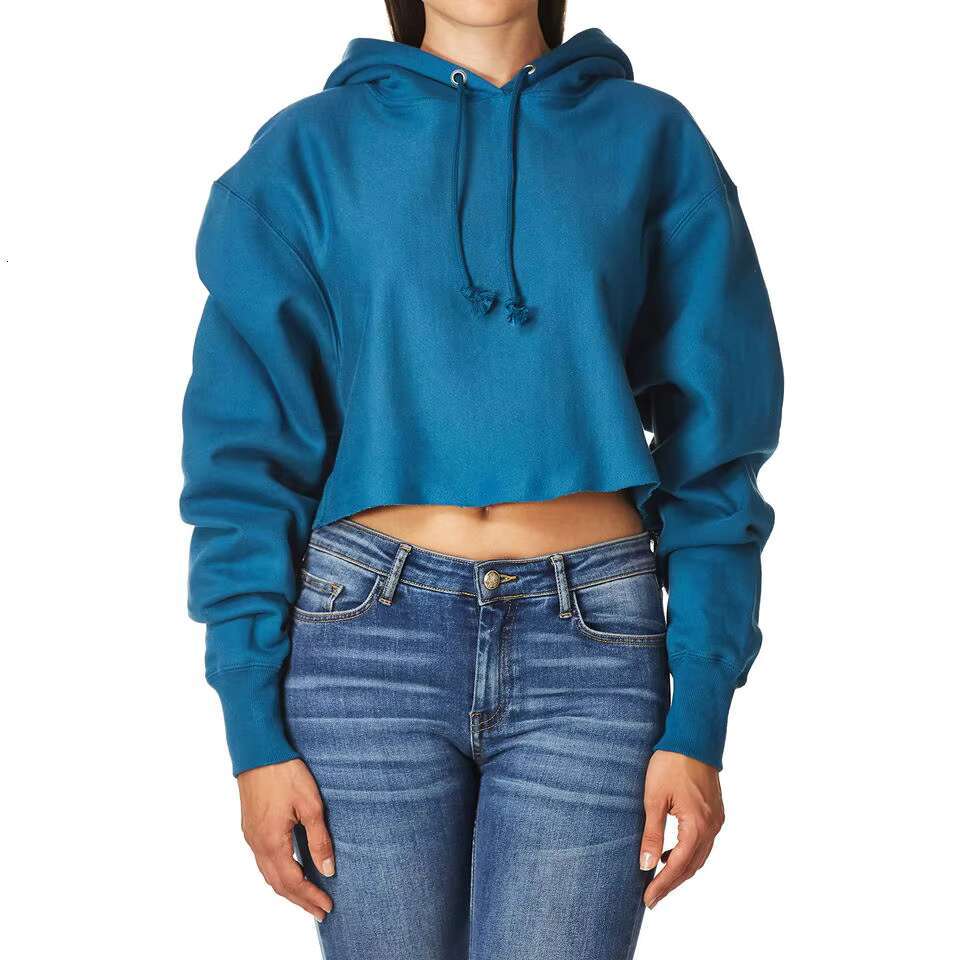 Women's Top Hoodie, Drop Shoulder With Wide Ribbed Cuffs, Stylish Crop Hoodies For Women Clothing, Casual And Trendy
