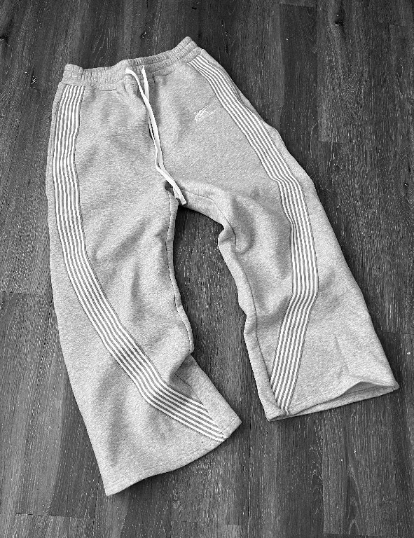 Streetwear Sweatpants Y2K Pants Harajuku Gothic Hip Hop Stripes Embroidery Baggy Casual Pants Womens Elastic Waist Jogging Pants 250304