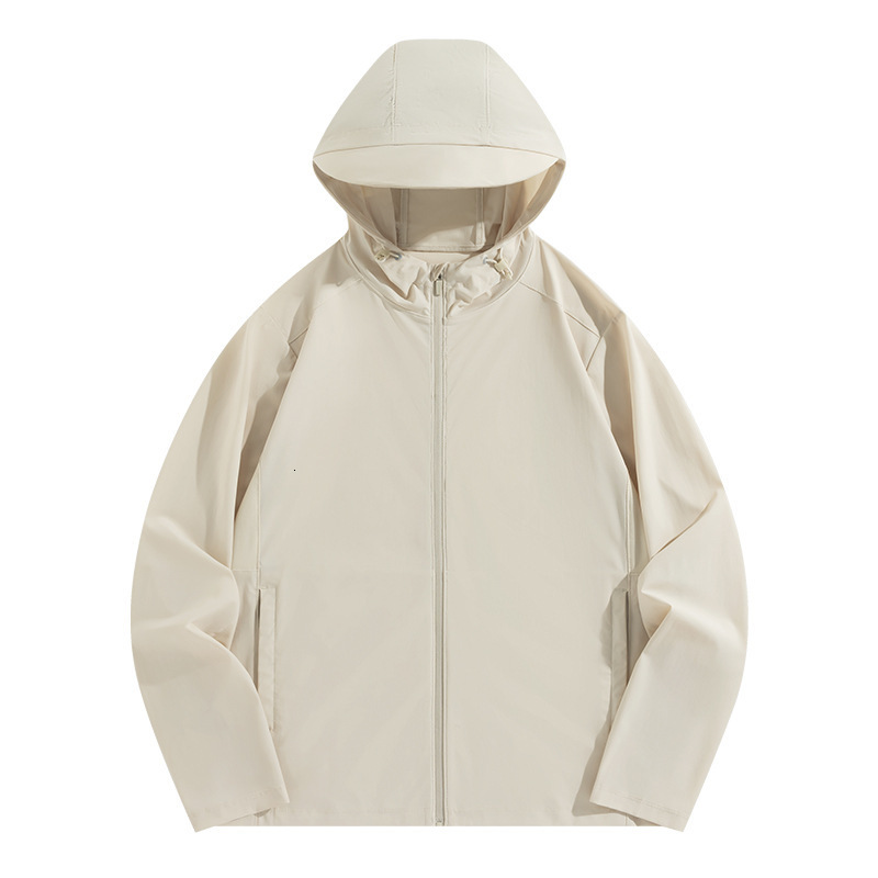tracksuit New hooded men, with original gauze and ice sensation. Small brim sun protection women, outdoor breathable skin clothing for men