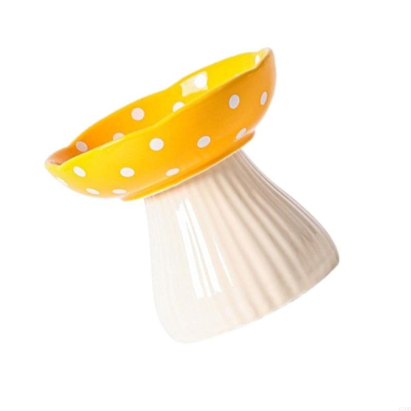 6XDD Decorative Slow Feed Cats Dish Cartoon Feeder Slow Feeding Dish with Stand