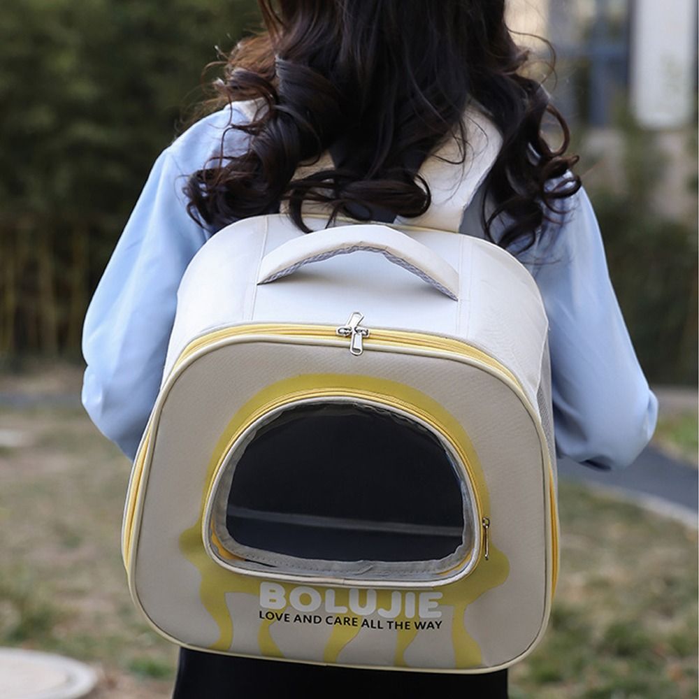 Portable Cat Bag Foldable Breathable Pet Carrier Backpack with Window Large Space Space Capsule Pet Bag