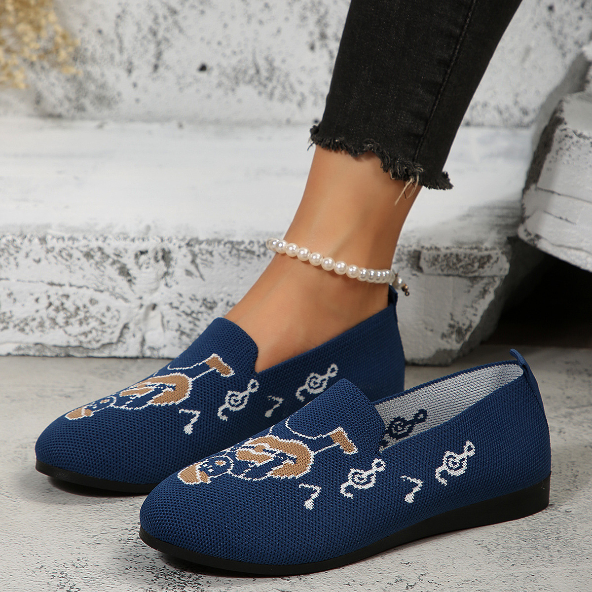New women's fabric with 2025 style plus size casual flat bottom autumn single shoes ddmykukumalu