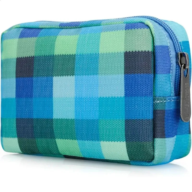 Ship from US Cute Small Makeup BagCosmetic Toiletry Make up Little Items Pouch for PurseZipper Mini Tech Charger Cable Electronic Organizer 250305FBB