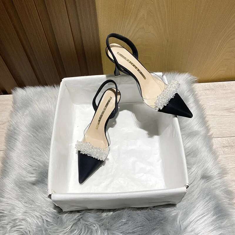 Pumps Women New Crystal Summer Sexy Pointed Toe Thin Heel Party Woman Bg High Heels Shoes Sandals 7.5CM