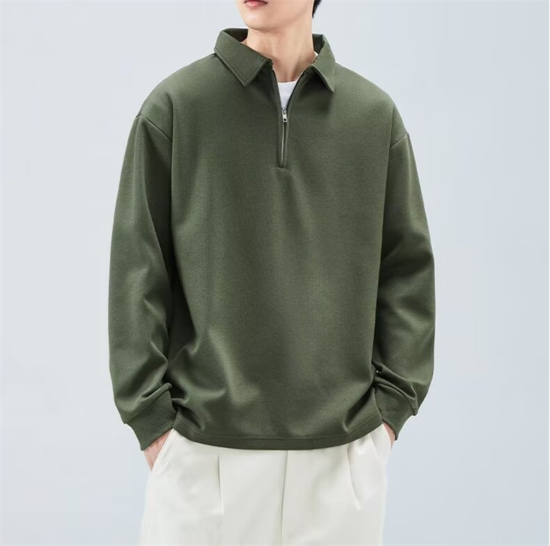 C1112 autumn and winter large terry solid color hooded sweatshirt men's trendy brand American retro earth color hoodie women