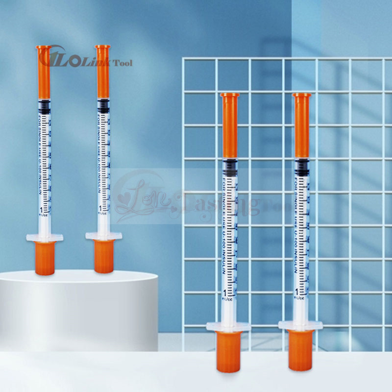 50pcs 1ml 30G13mm Disposable Plastic Veterinary Syringe With Needles For Pet Farm Animal Cat Dog Pig Cattle Sheep Horses Tool Pa