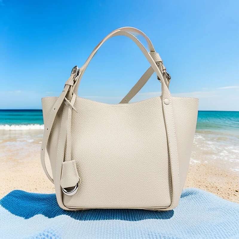 2025 New Women's Genuine Leather Handbag Small Designer Fashion Vegetable Basket Bucket Style Tote For Lady Commuting N Shopping