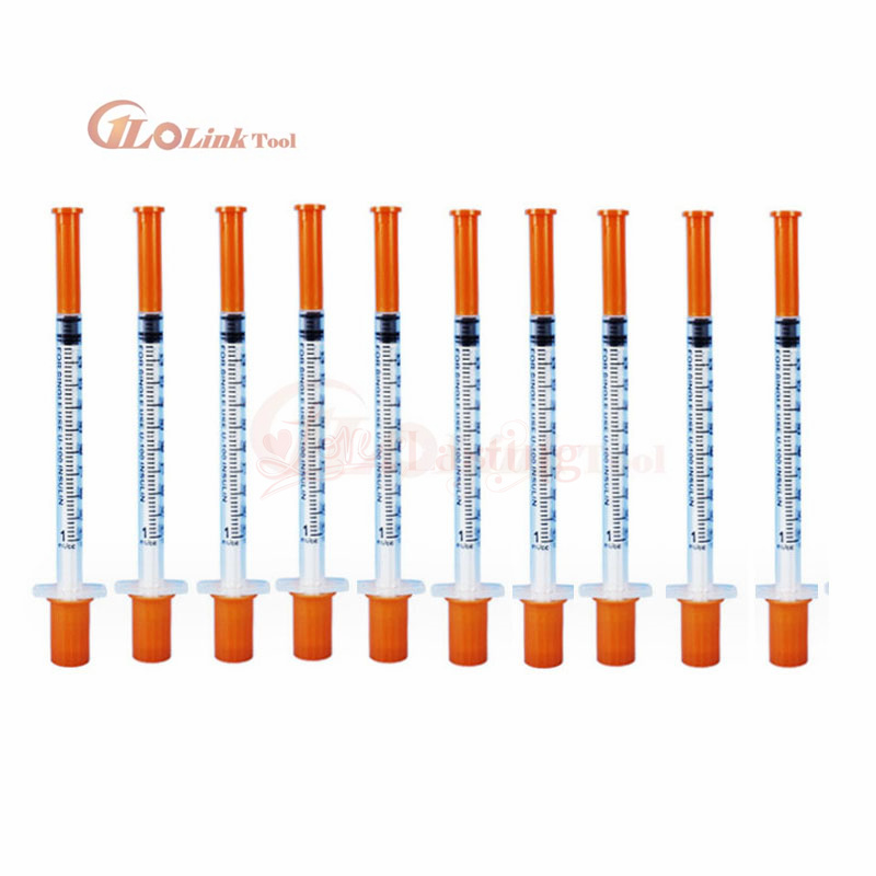 50pcs 1ml 30G13mm Disposable Plastic Veterinary Syringe With Needles For Pet Farm Animal Cat Dog Pig Cattle Sheep Horses Tool Pa
