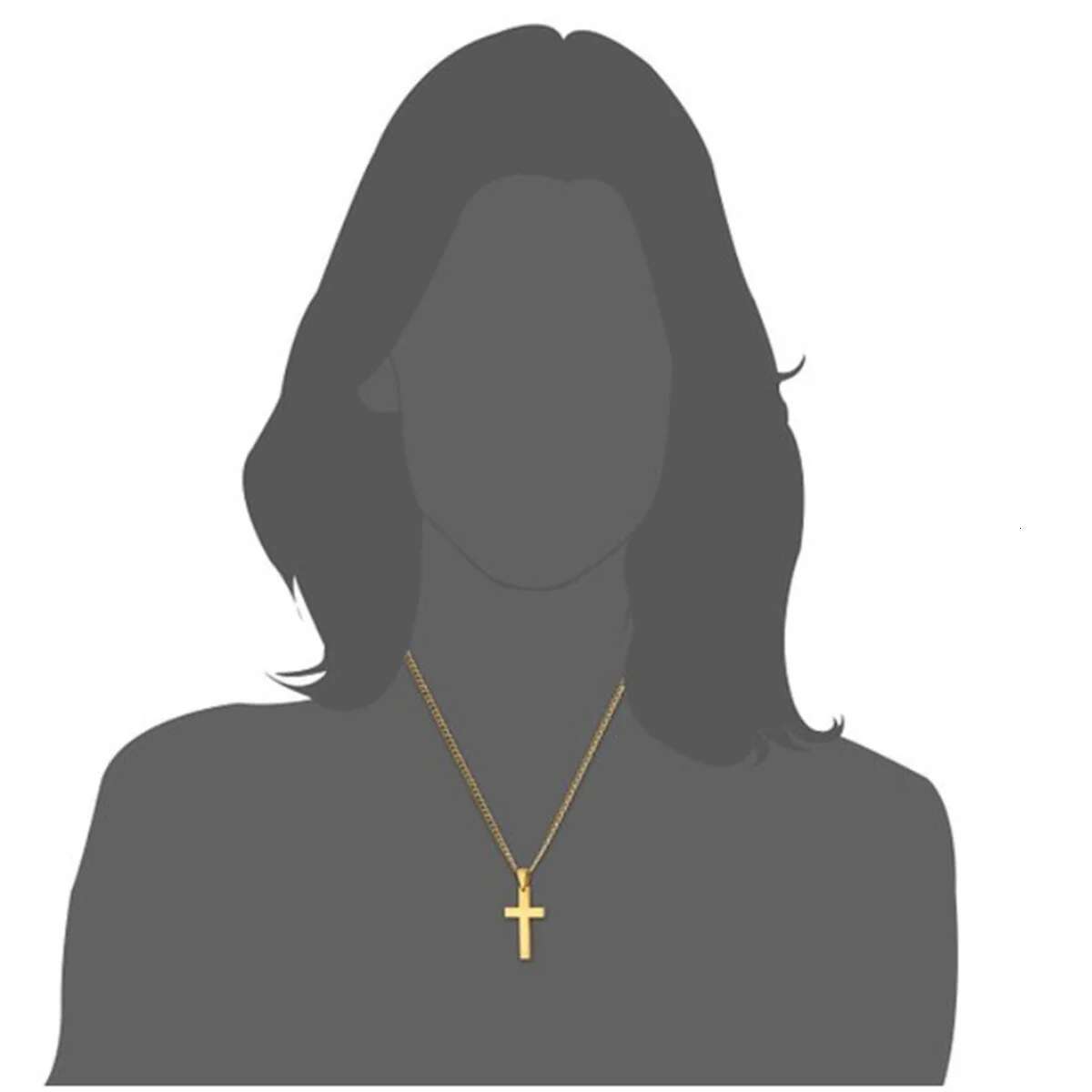 Christian Cross Men's Necklace New Fashion Metal Religious Amulet Pendant Accessory Party Jewelry