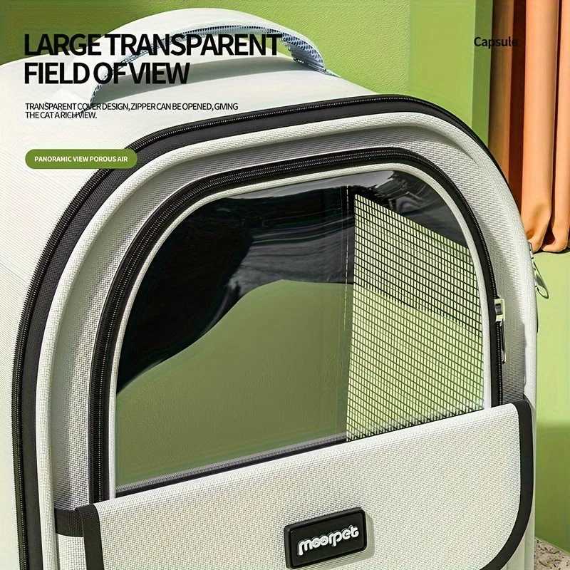 1pc pet carrier backpack big cat backpack Transparent space capsule breathable portable bag backpack cat and dog supplies 250205