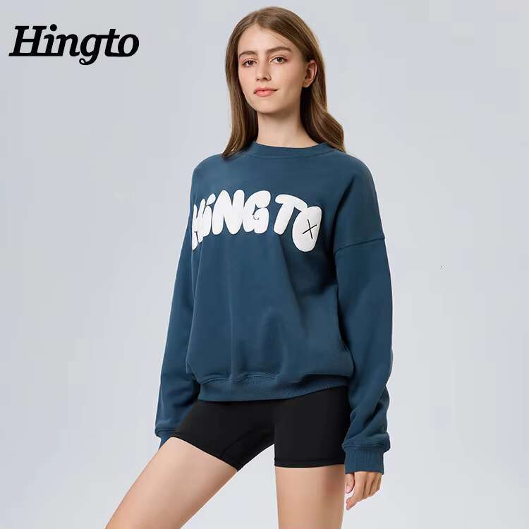High Quality Manufacturer Ladies Oversized Hoodie OEM Custom Emed Pullover Casual Streetwear Women Crewneck Sweatshirt