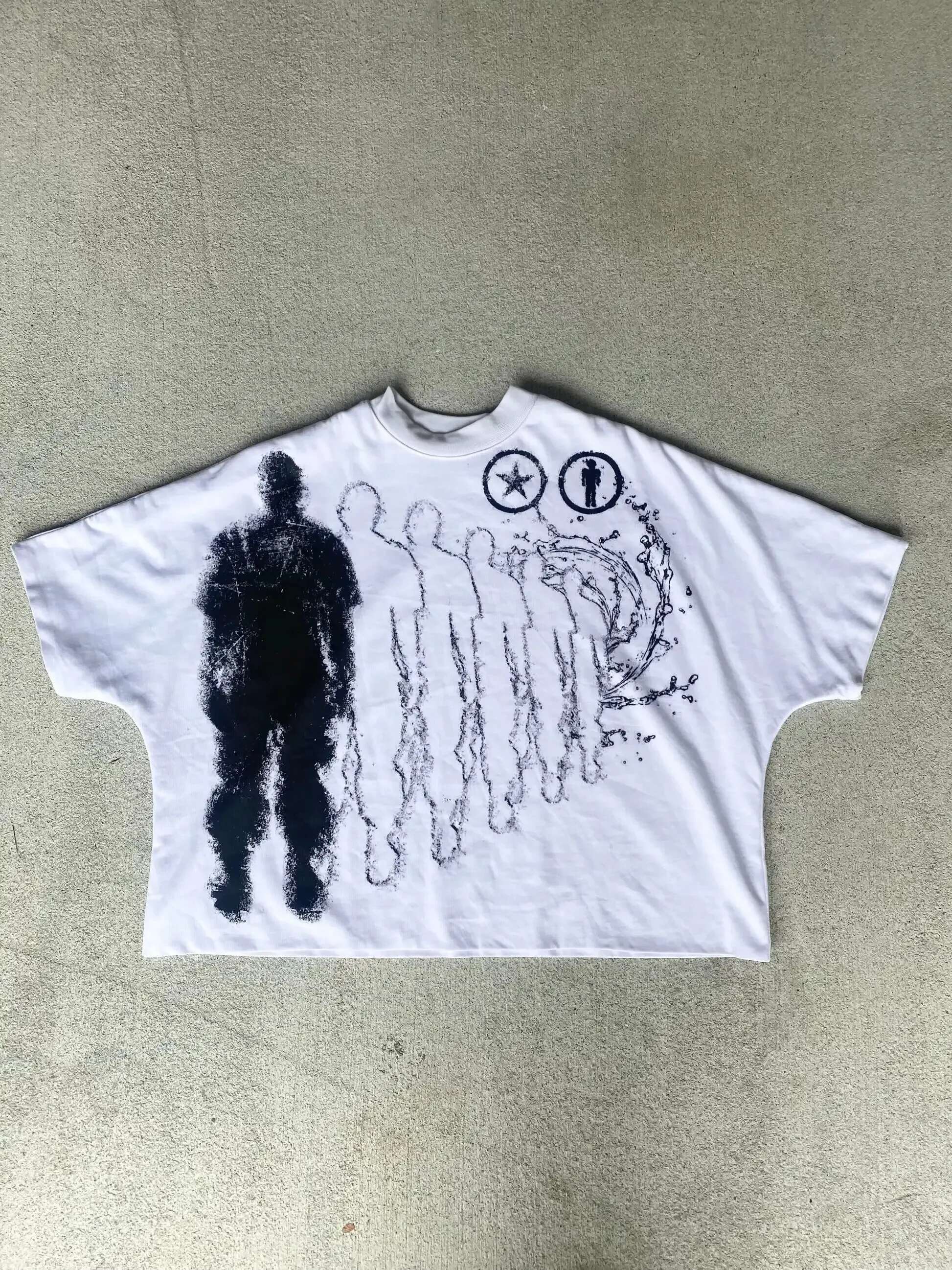 High Street Cartoon Pattern Printed Women T-Shirt Fashion Round Neck Pure Cotton Short Sleeved Men Y2k Retro Casual Top