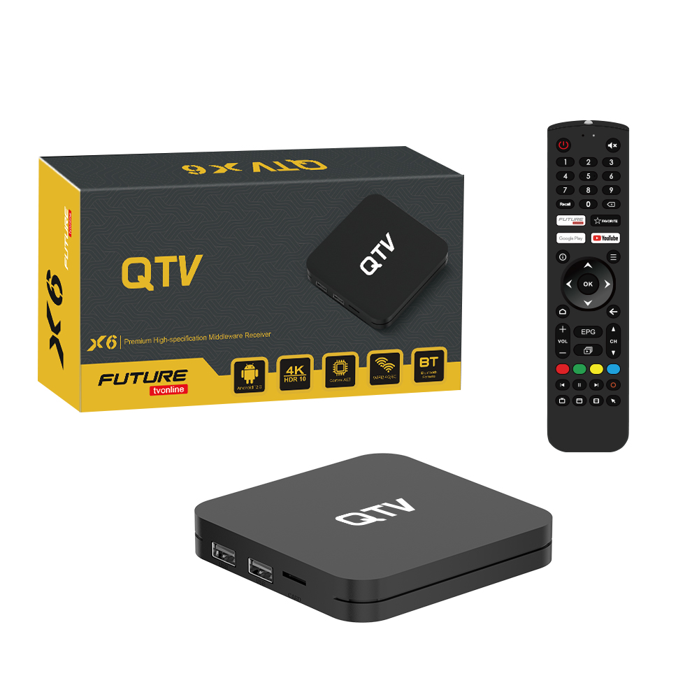 QTV X6 Set Top Box 5g Dual Wifi Allwinner H618 Quad Core 2gb 16gb 4k Video Android TV Box QTV