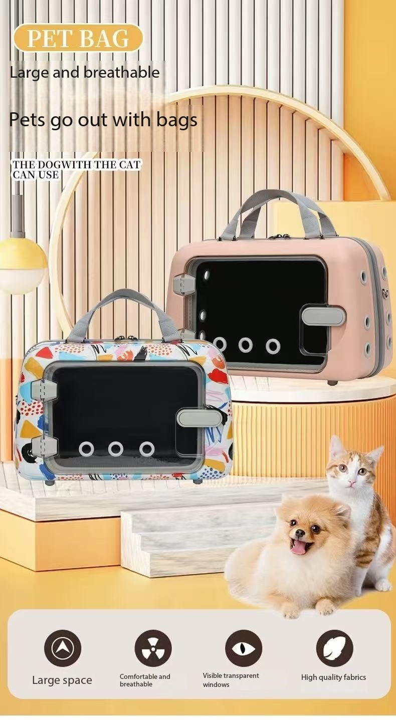 2025 new Boarding cat outdoor hand-held rabbit large capacity crossbody, single shoulder dog bag, pet spacecraft bag