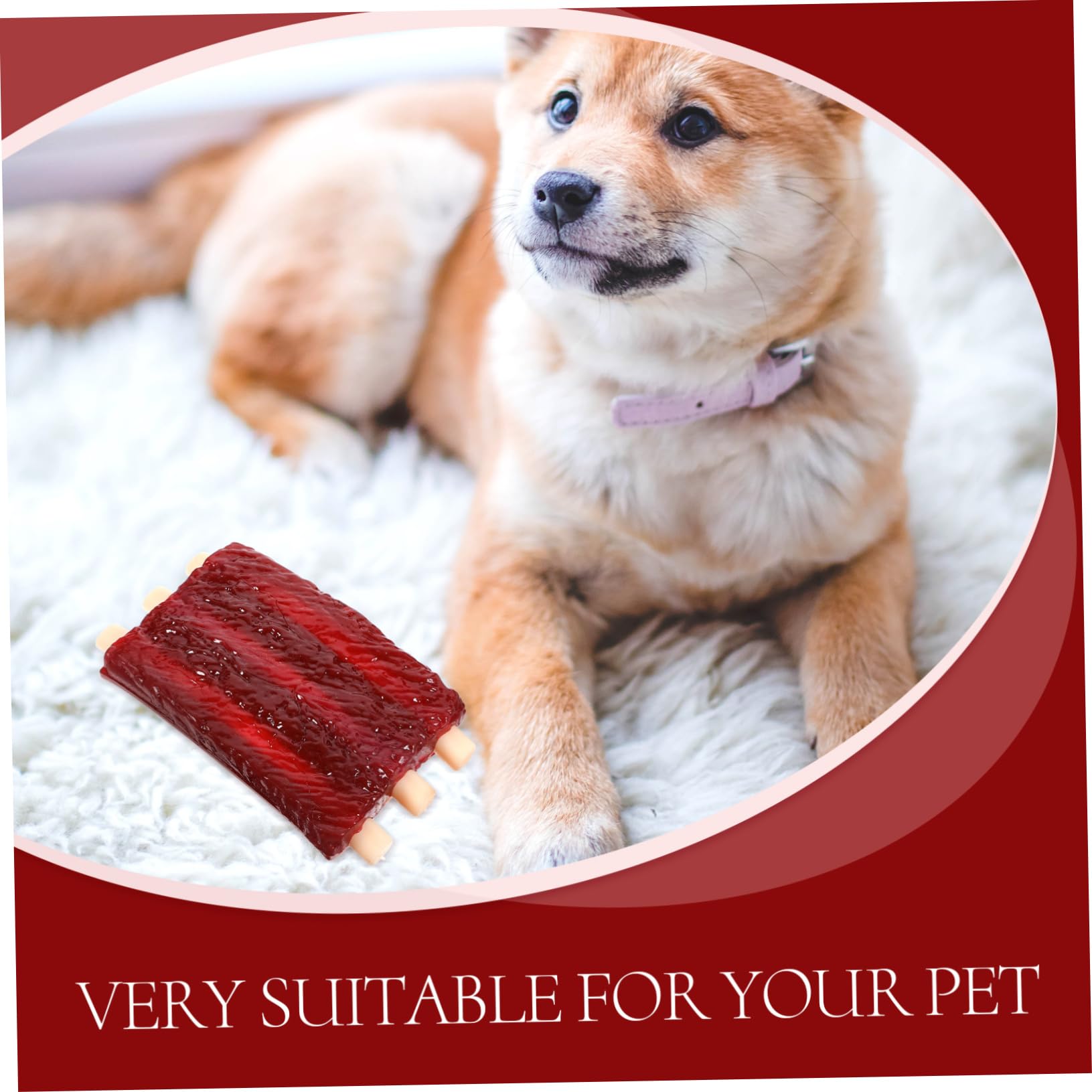 Dog Rib Toys Pet Teething Toys Ribs Chew Toys Cartoon Squeaky Dog Toys Dog Teething Chew Toys for Pet Dog Toys