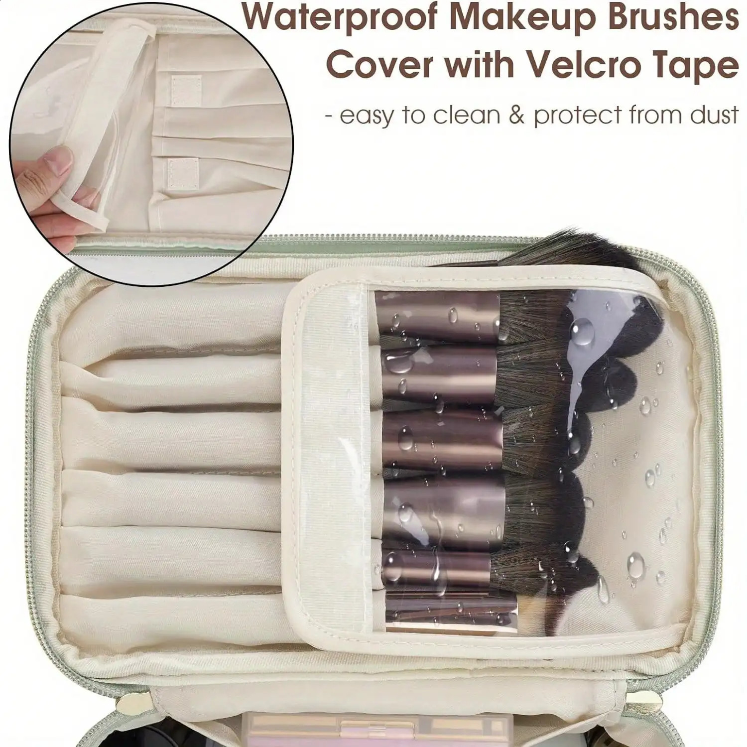 Ship from US Wandering Nature Makeup Bag Travel Make Up Organizer Cosmetic Brush Bags Case for Women 250305FBB