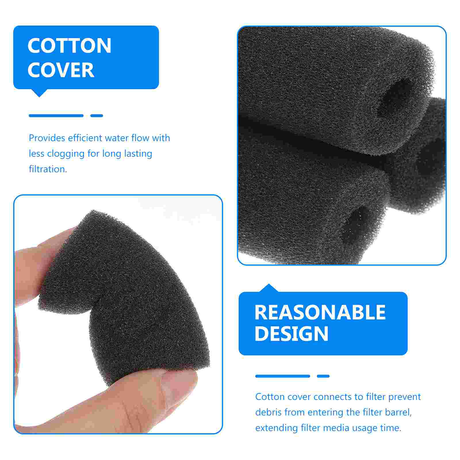 20 Pcs Filters Aquarium Prefilter Sponge for Fish Tank Cover Pre-filter Absorb Water