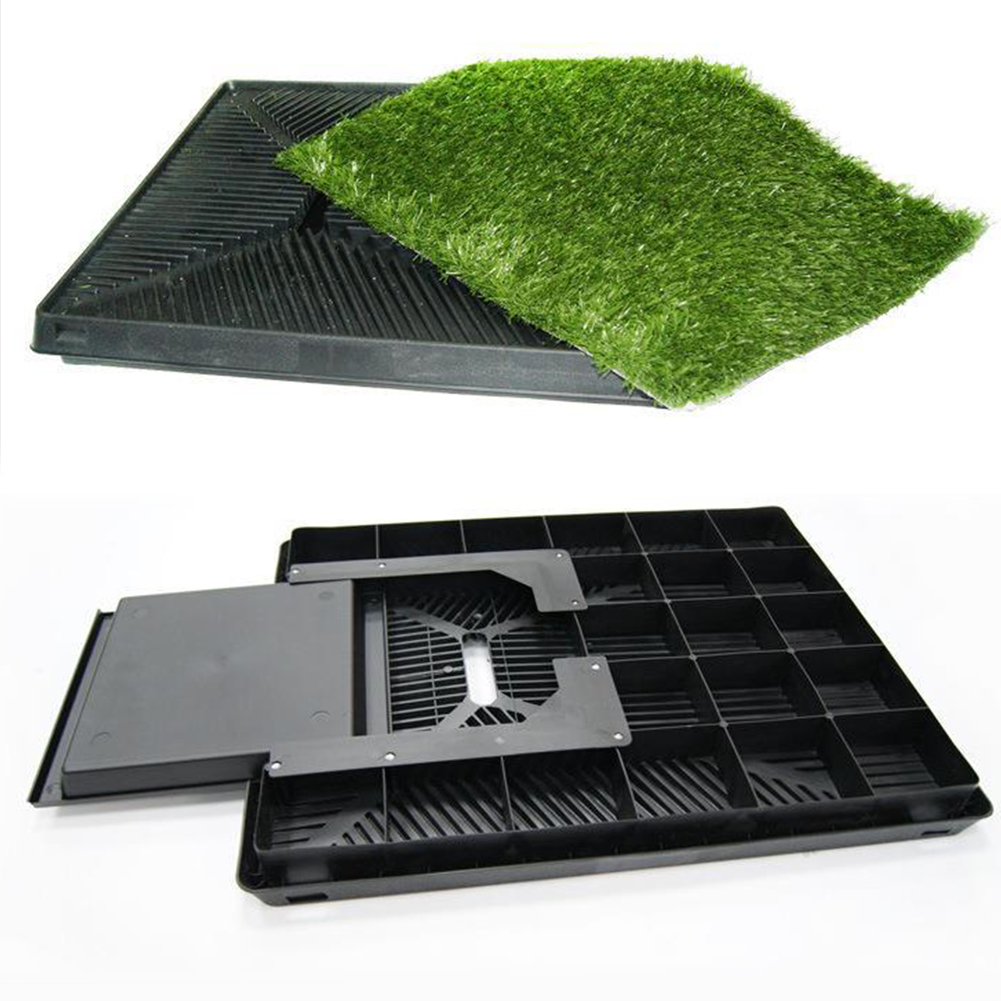 Training Pads with Pee Baffle Reusable Artificial Grass Patch Artificial Grass Training Pads Ideal for Small and Medium Dogs
