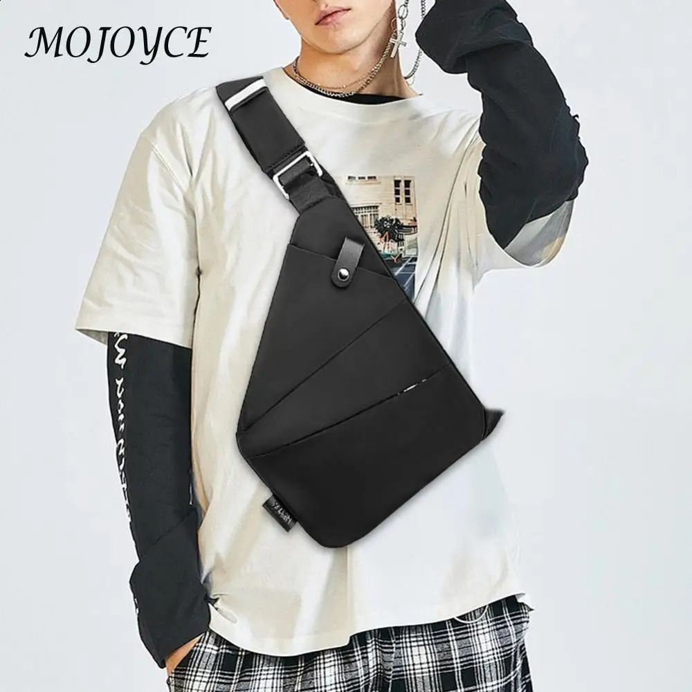 Mens Fashion Chest Bag Travel Crossbody Adjustable Strap Simple Sling Anti Theft Ergonomic Mini Shoulder 250227