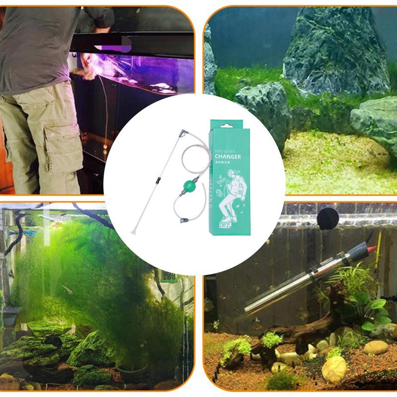 Fish Tank Gravel Vacuum Cleaner Aquarium Fish Tank Glass Cleaner Tool Shopping Center Home Siphon Equipment To Maintain Clear