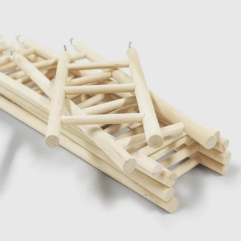 1PC Birds Toy Wooden Ladders Swing Scratcher Perch Climbing 3/4/5/6 Ladder Bird Cage Hamsters Parrot Toys Hanging Pet Supplies