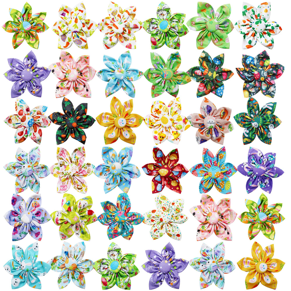 30PCS Easter Pet Dog Bow Tie Remove Small Dog Cat Bowties For Collar Holiday Dogs Pets Grooming Products Dog Accessories