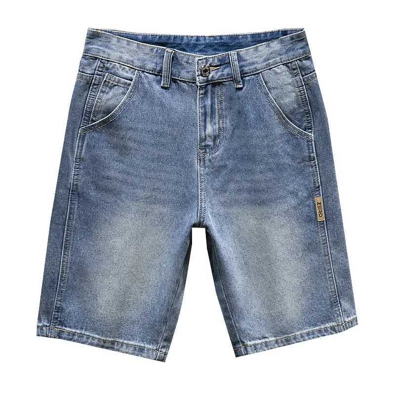 Summer Thin Bermuda Jeans Mens High Street Straight Shorts Fashion Casual Blue Classic Style Male Clothes Short PantsT250305