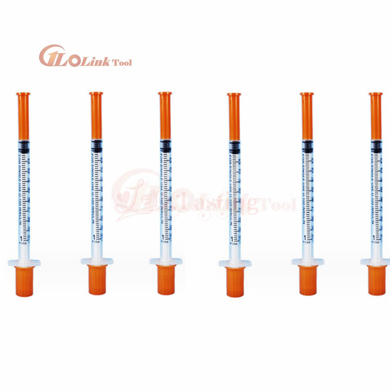 50pcs 1ml 30G13mm Disposable Plastic Veterinary Syringe With Needles For Pet Farm Animal Cat Dog Pig Cattle Sheep Horses Tool Pa