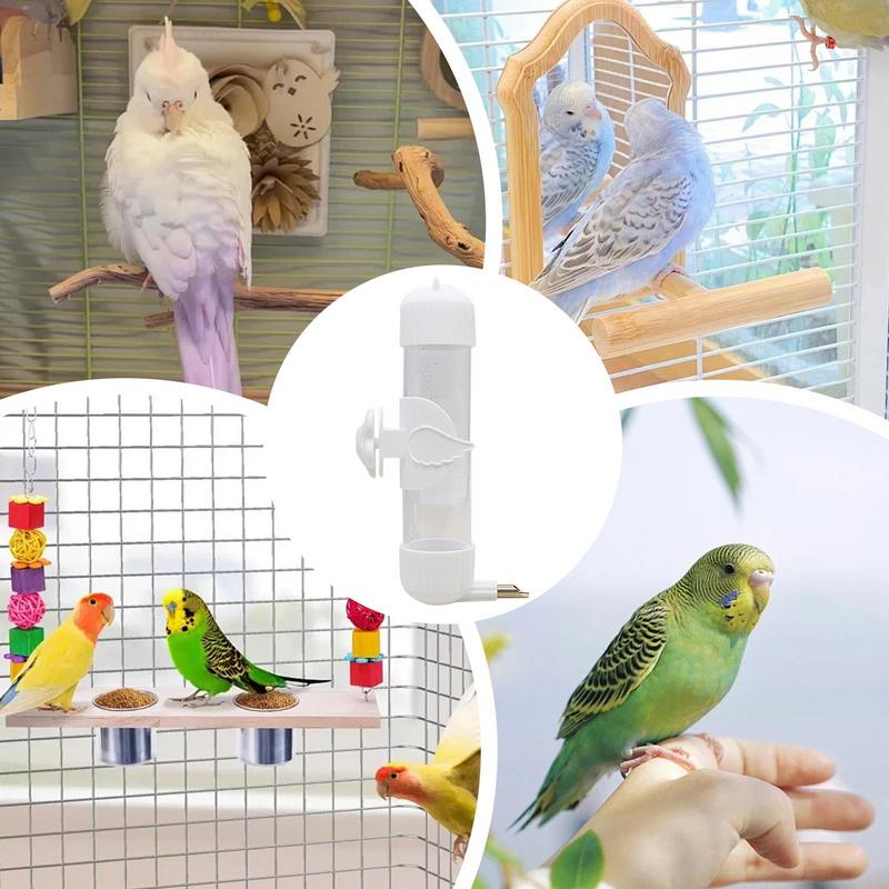 Automatic Bird Water Dispenser Bird Drinking Waterer Bottle Small Pet Cage Suspended Drinking Device For Finch Parrot Budgies