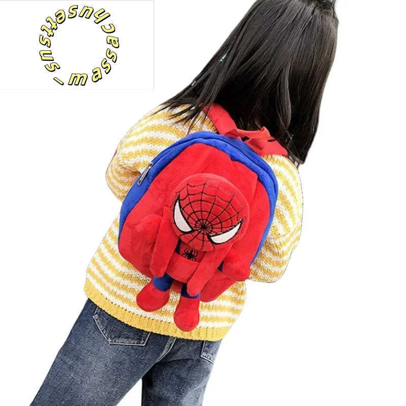 Backpacks Marvel series cartoon anime fashion personality plush toys childrens leisure cute kindergarten backpacks holiday gifts Y250305Y0HZ