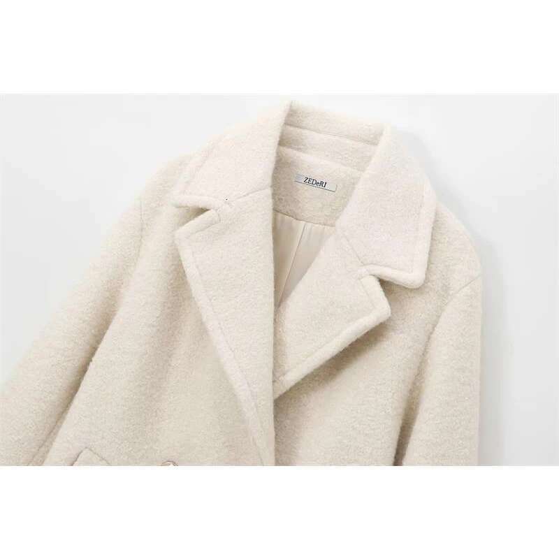 Winter Coat New Chic Loose Thick Lapel Warm Women's Jackets Elegant Fashion Youth Street Outerwear