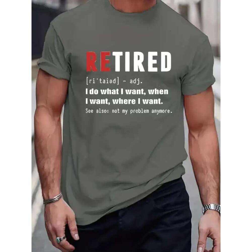 The interesting definition of "shrink" printed men's summer casual short sleeved cotton T-shirt top as a gift