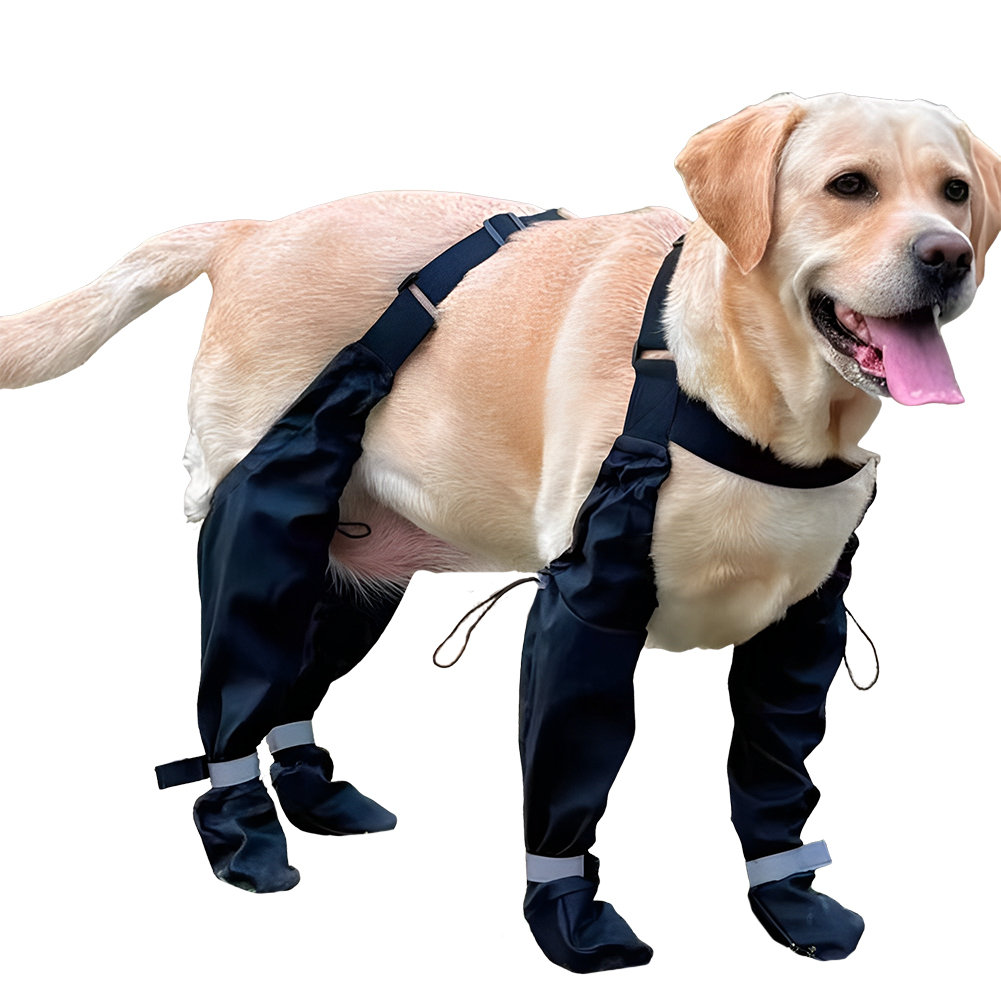 Outdoor Dog Suspender Booties Waterproof Non-Slip Dogs Shoes Ajustable Pet Socks Dog Leggings Outdoor Protector Pet Accessories