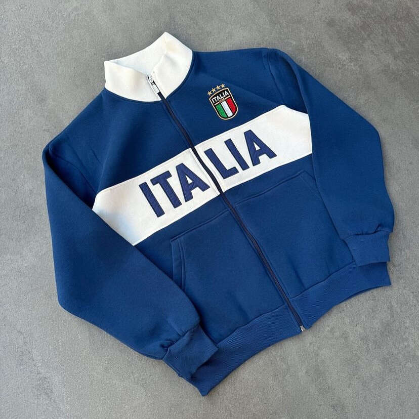 Spring full chain letter embroidery unisex color blocked sports hoodie