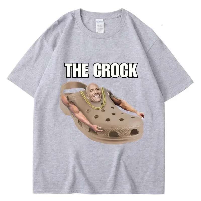 Crock Dwayne Johnson Funny Fans T-shirt Women's Joke Humorous Summer Pattern T-shirt Top Fashion Street Clothing Women's T-shirt