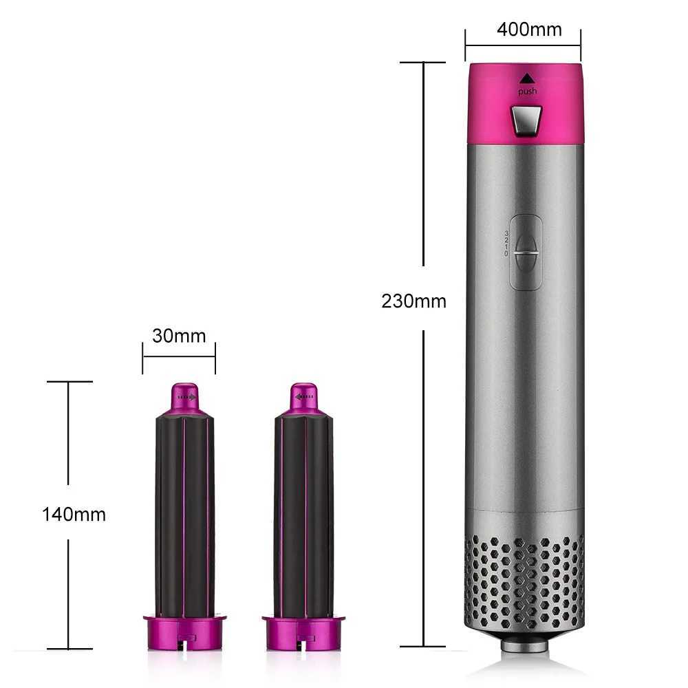Electric Hair Dryer Blow Dryer Comb Rotating Hot Air Brush 5 In 1 Hairdryer Hair Blower Brush Hair Curler Curling Iron StylerXJ250305