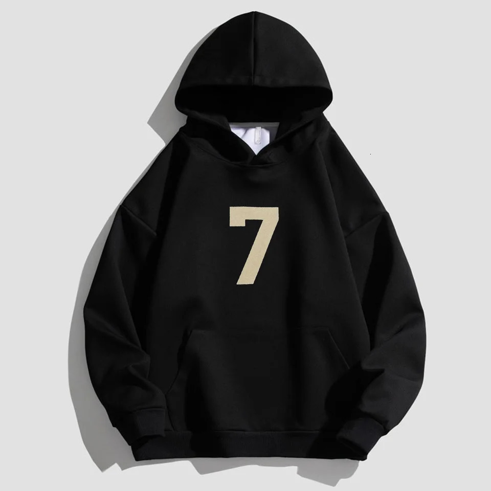 320 Of Grams Heavy CottonFOG CRAZY 7 Printed Vintage Hoodie Fashion Trend Warm FlEEce Mens Womens Tops 250304
