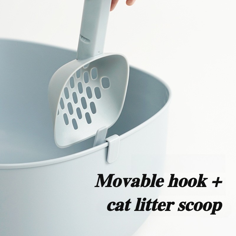 High Hardness Cats Litter Box Extra Large Durable Deepen Semi-enclosed Cat Toilet Spatter-proof and Easy Clean Pets Supplies