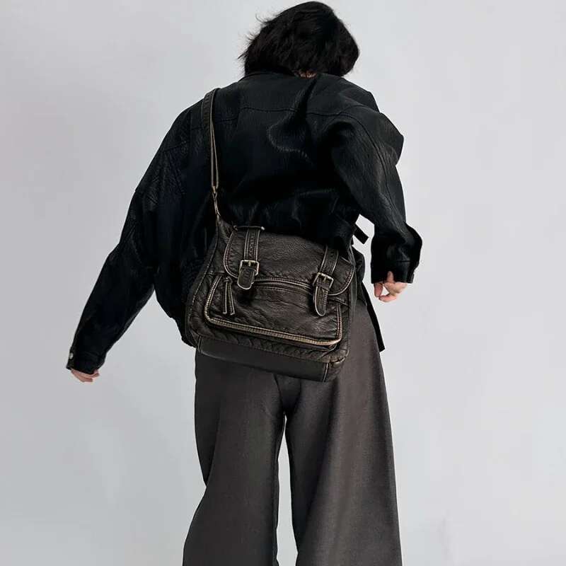 High-Quality Shoulder Women's Crossbody Bags Large Capacity Bag Vintage Design Messenger Bags Fashion Motorcycle Bag