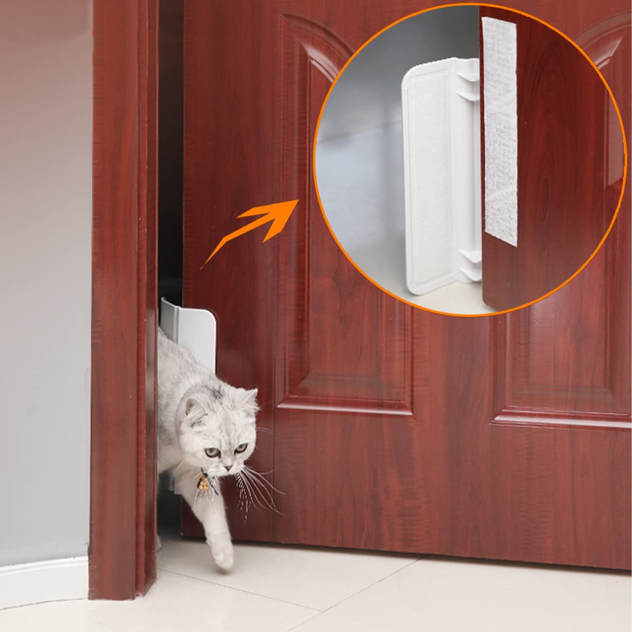 Door Opener, Automatic Lockable Pet Dog Door Automatic Gate Opener Dogs Cats Door, Cat Private Handle Pet Door for Bedroom Bathroom - Push to Open Pet