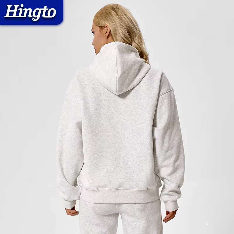 Wholesale Cotton 50% Polyester Winter Women Zipper Hoodie 330 Gsm Zip Up Plus Size Women's Hoodies And Sweatshirts